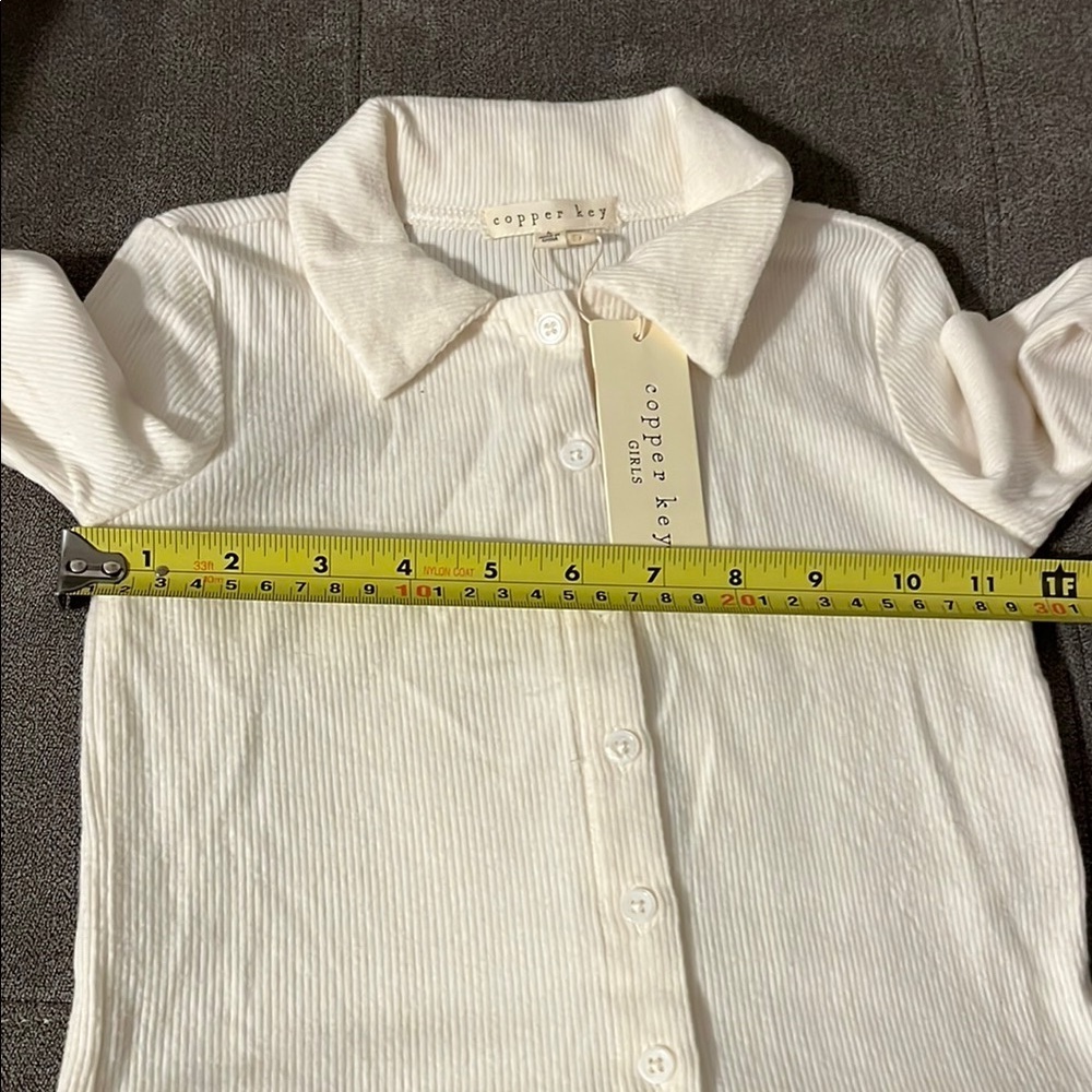 Copper Key Ivory Ribbed Knit Top - Picture 5 of 8